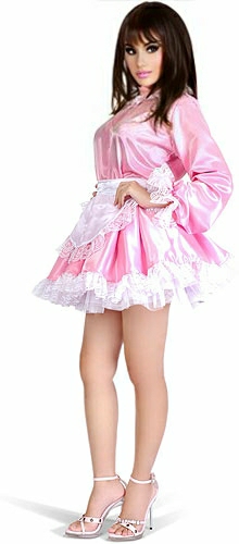 satin french maid (long sleeves, high neck) 2